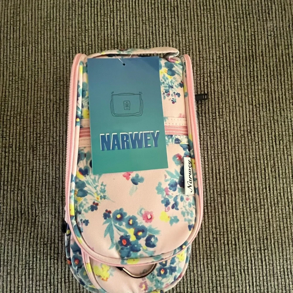 Floral Pink Travel Bag/ makeup bag